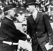 Managers John McGraw and Connie Mack